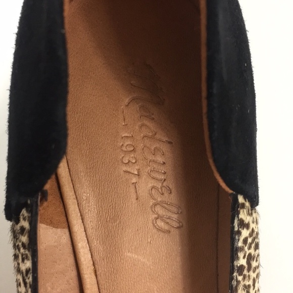 🛑🛑 SOLD!! Madewell Black Leopard Calf Hair Heels - Picture 4 of 8